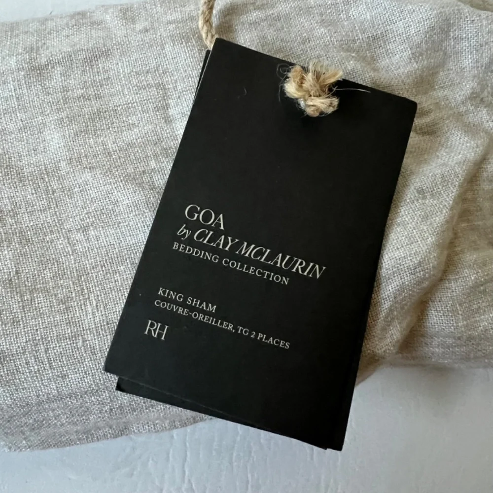 Restoration Hardware Dune Pattern Linen King Pillow Sham GOA Clay McLaurin